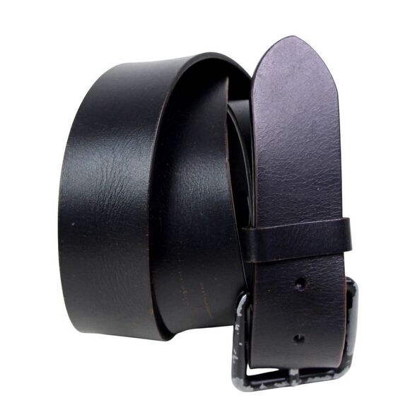 SADDLE BLACK GENUINE LEATHER 1 1/2"Wd CLASSIC CASUAL DRESS MEN'S BELT Sz 40 (A25 - Picture 1 of 12